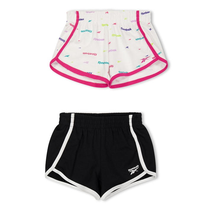 Reebok Girls White Kids' Jersey Jogger Shorts in Size S, Sports Direct