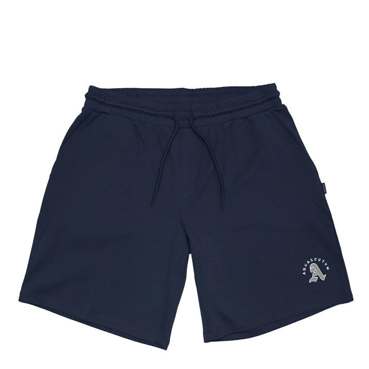 Aquascutum Men's Blue Fleece Jogger Shorts in Size M, Sports Direct
