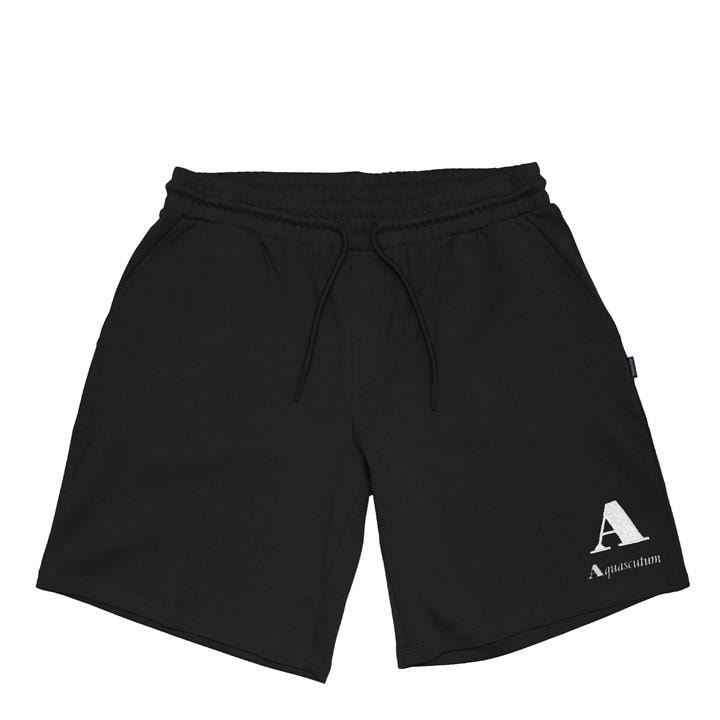 Aquascutum Men's Black Fleece Jogger Shorts in Size 2XL, Sports Direct