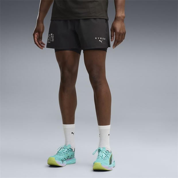 Black - Puma - Men's Hyrox 2-in-1 Performance Shorts
