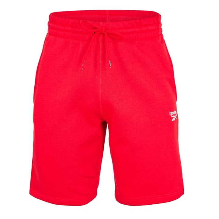 Reebok Men's Red Identity Small Logo Fleece Jogger Shorts in Size L, Sports Direct