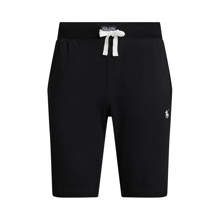 Polo Ralph Lauren Men's Black Cotton Jersey Jogger Shorts in Size M, Sports Direct