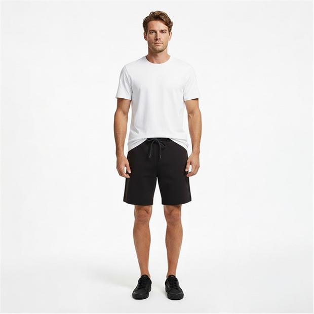 Black 001 - Boss - Mens BOSS GREEN Soft Fleece Drawstring Shorts