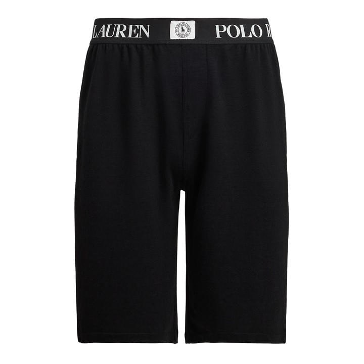 Polo Ralph Lauren Men's Black Puck Logo Jersey Jogger Shorts in Size M, Sports Direct