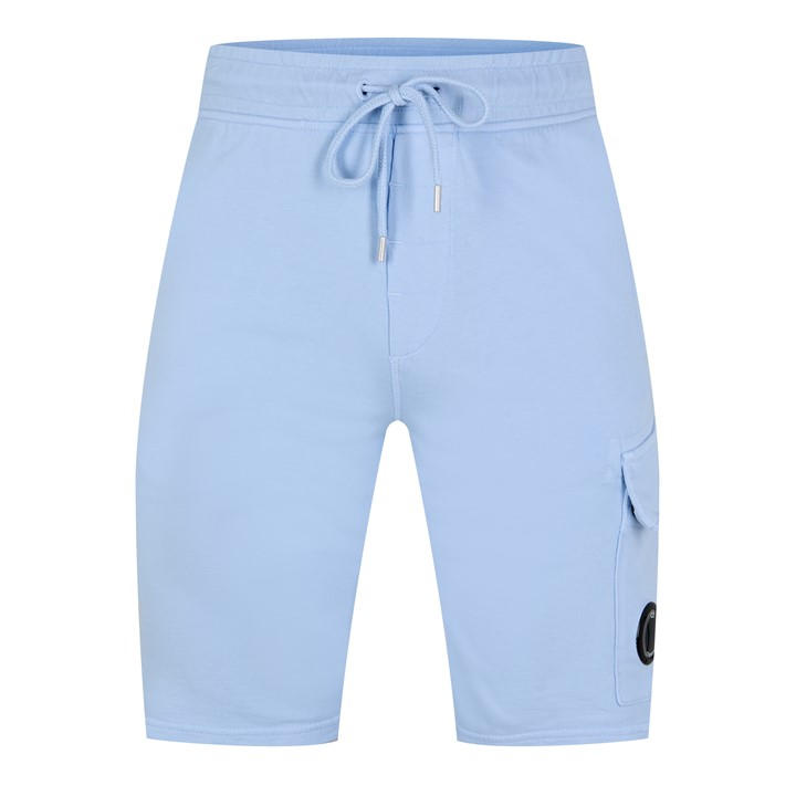 Cp Company Mens Blue Micro Lens Fleece Shorts - 2XL