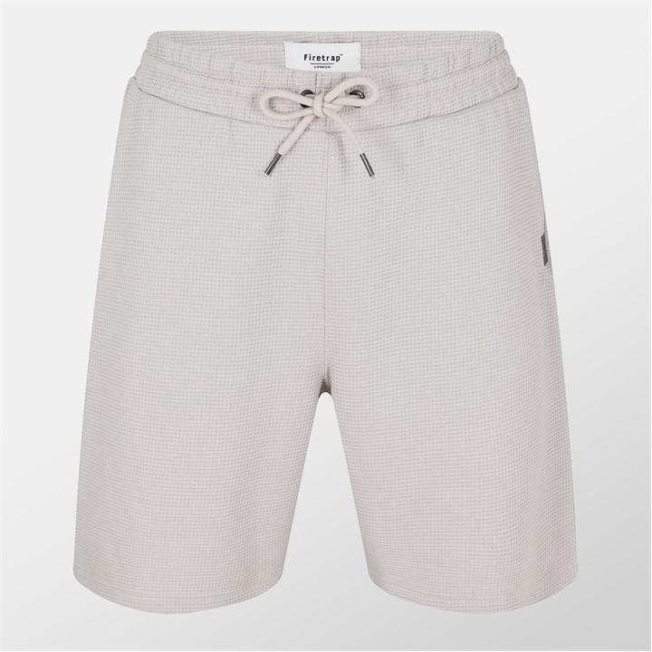 Firetrap Men's Beige Waffle Fleece Jogger Shorts in Size 2XL, Sports Direct