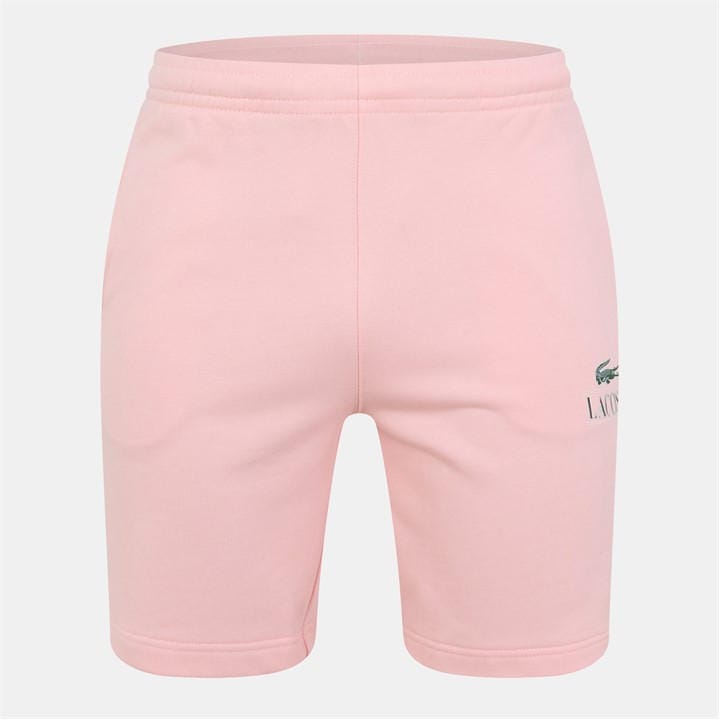 Lacoste Men's Pink Fleece Jogger Shorts in Size XXS, Sports Direct