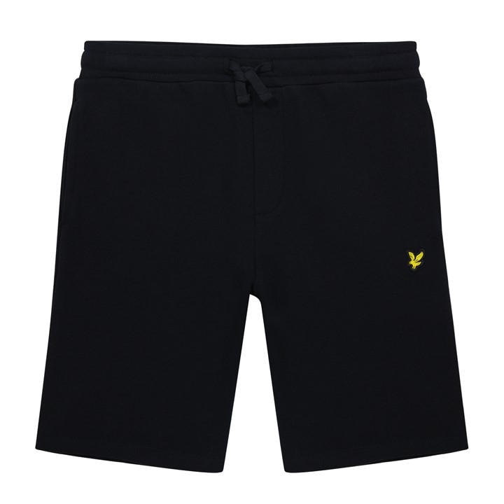Lyle And Scott Boys Black Kids' Fleece Jogger Shorts in Size 7 - 8 Years, Sports Direct