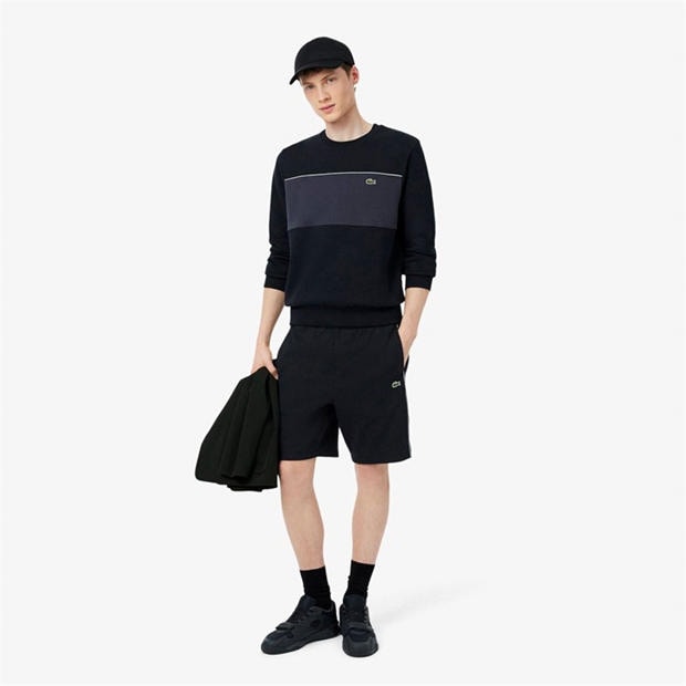 Black 4CI - Lacoste - Men's Black Fleece Jogger Shorts