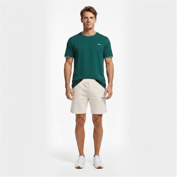 Бяло - Slazenger - Men's Fleece Jogger Shorts