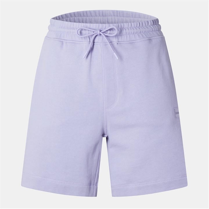 Boss Men's Purple Orange Mid-Length Elasticated Drawstring Fleece Shorts in Size L, Sports Direct