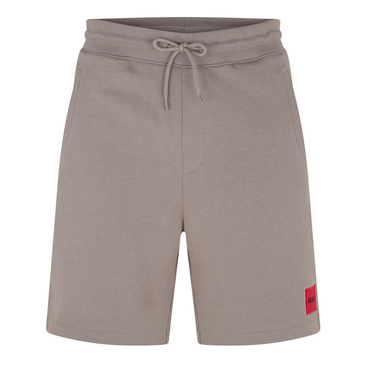 Hugo Men's Brown Jogger Fleece Shorts With Logo Detail - Soft Cotton-Blend Jersey in Size XL, Sports Direct