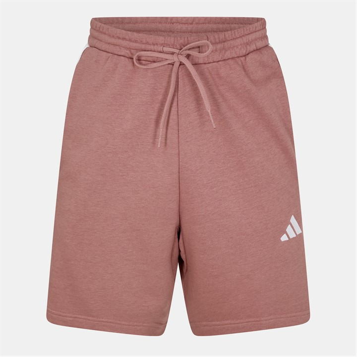 Adidas Men' Orange Essentials 3 Stripe Fleece Shorts in Size S, Sports Direct