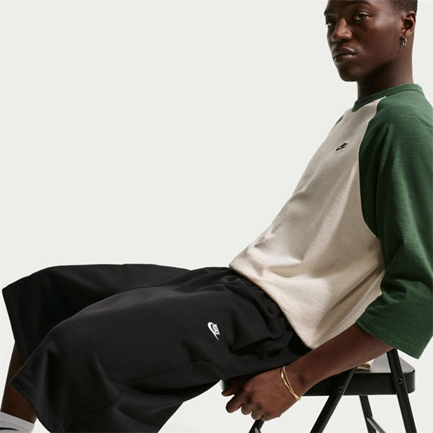 Black/Black/Whi - Nike - Men's Club Fleece Jogger Shorts