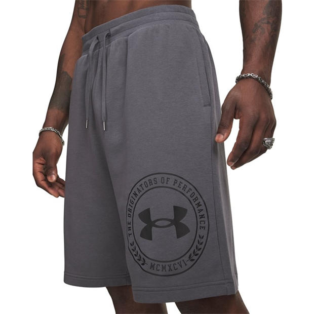 Grey/Black - Under Armour - Men's Fleece Jogger Shorts