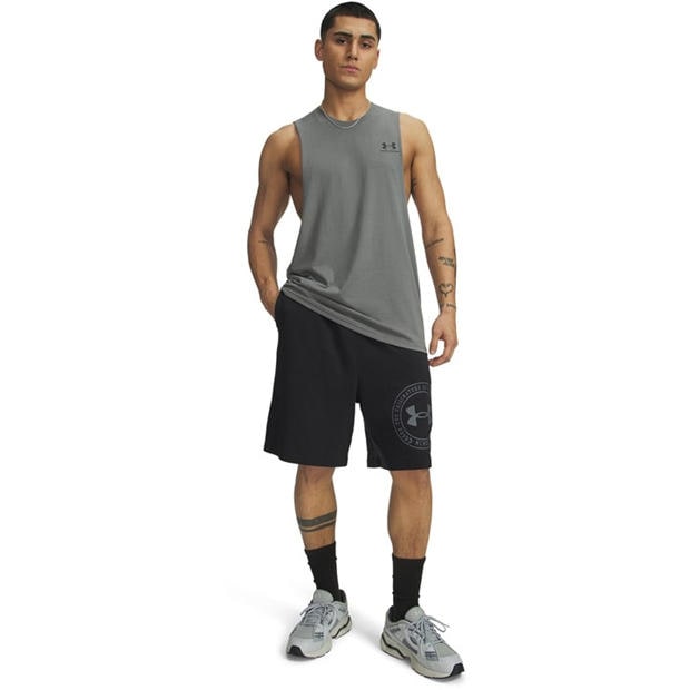 Black/Black - Under Armour - Men's Fleece Jogger Shorts