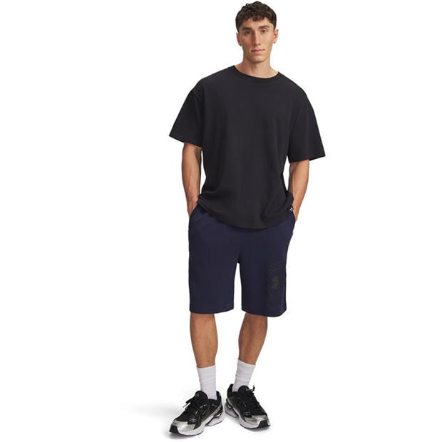 Navy/Black - Under Armour - Men's Fleece Jogger Shorts