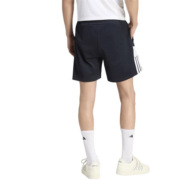 Navy/Red - adidas - Men's Fleece Jogger Shorts