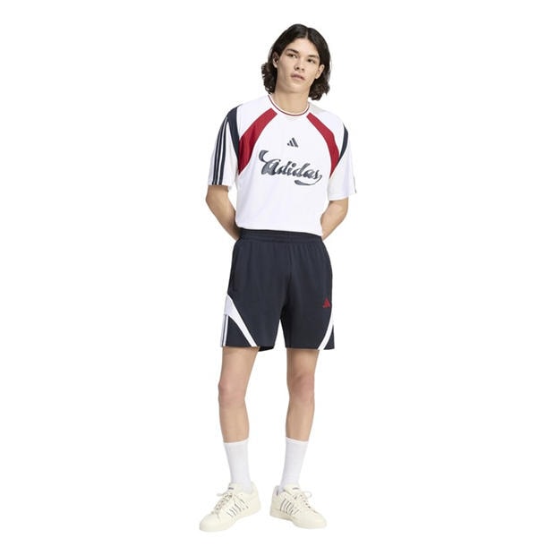 Navy/Red - adidas - Men's Fleece Jogger Shorts