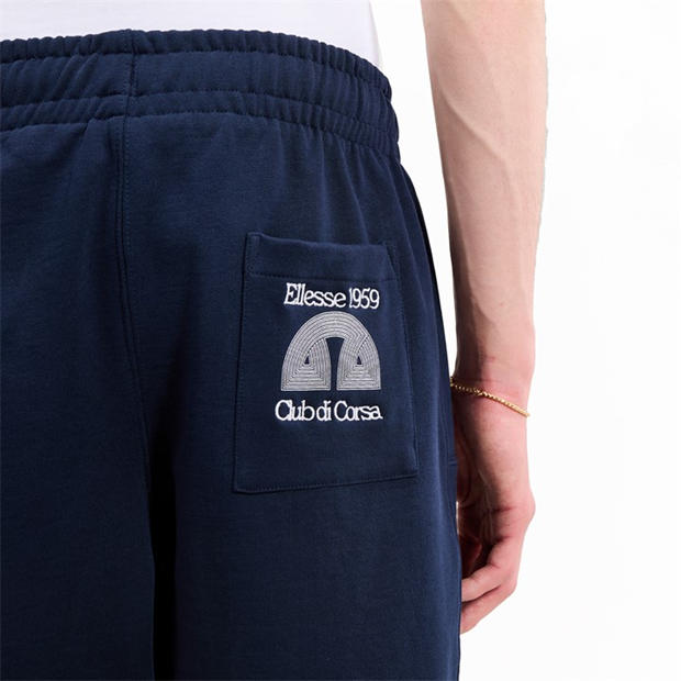Navy - Ellesse - Men's Fleece Jogger Shorts