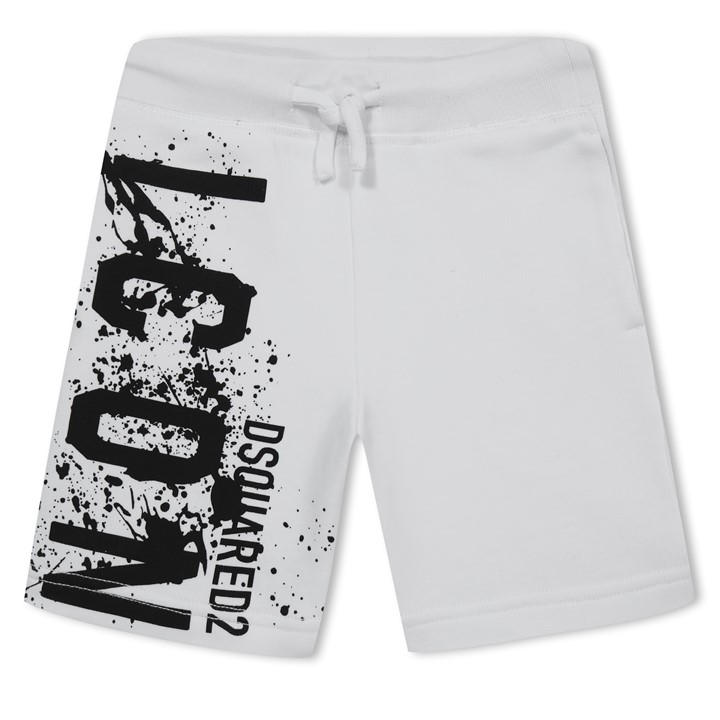Dsquared2  Kids White Icon Logo Shorts  in Size 5 - 6 Years, Sports Direct