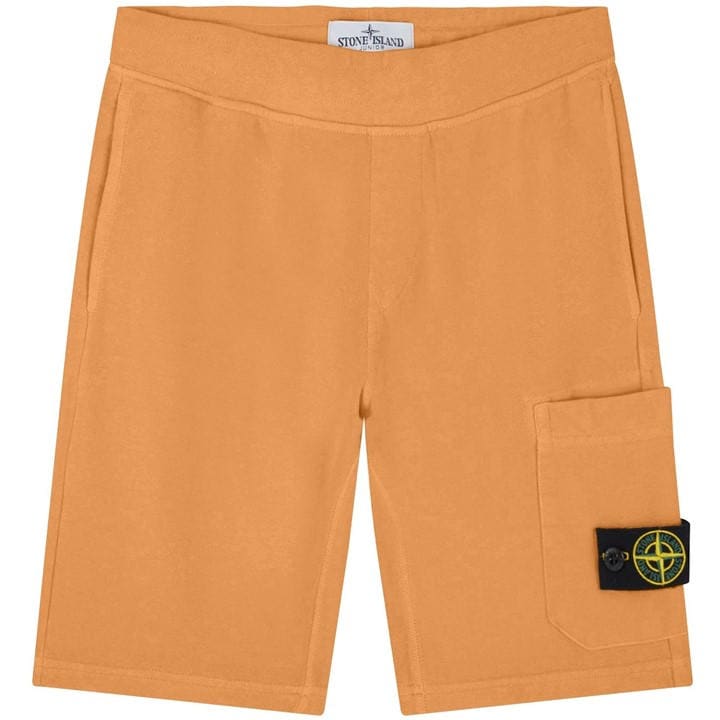 Stone Island Boys Orange  Badge Shorts in Size 3 - 4 Years, Sports Direct