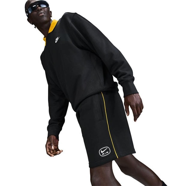 Black - Nike - M Nsw Sw Air Short Ft Jogger Mens