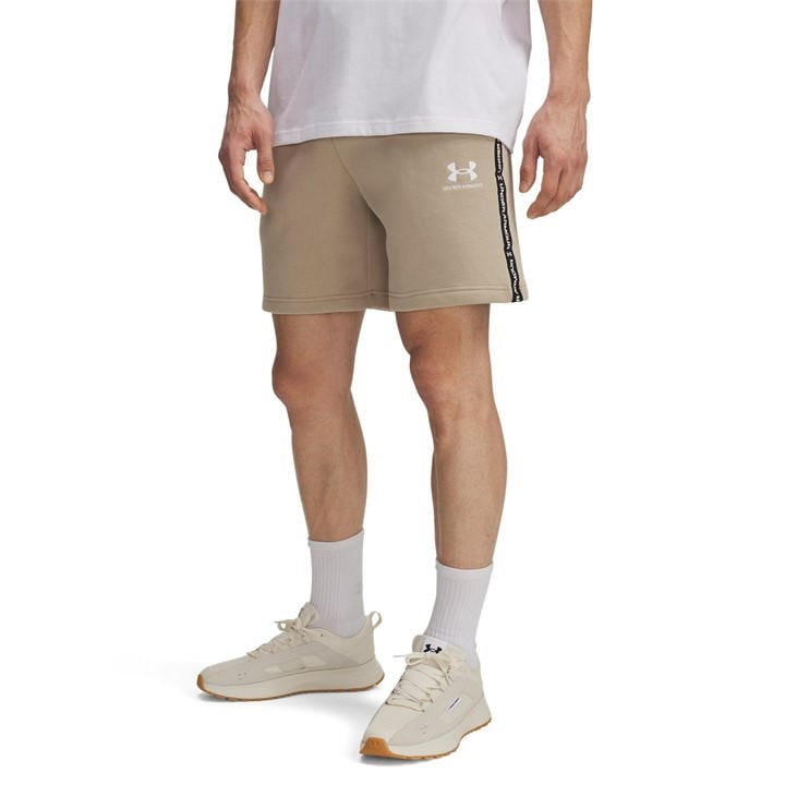 Under Armour Men's Beige Fleece Jogger Shorts in Size L, Sports Direct