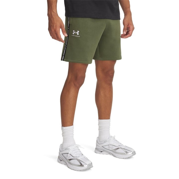 Under Armour Men' Green Fleece Jogger Shorts in Size S, Sports Direct