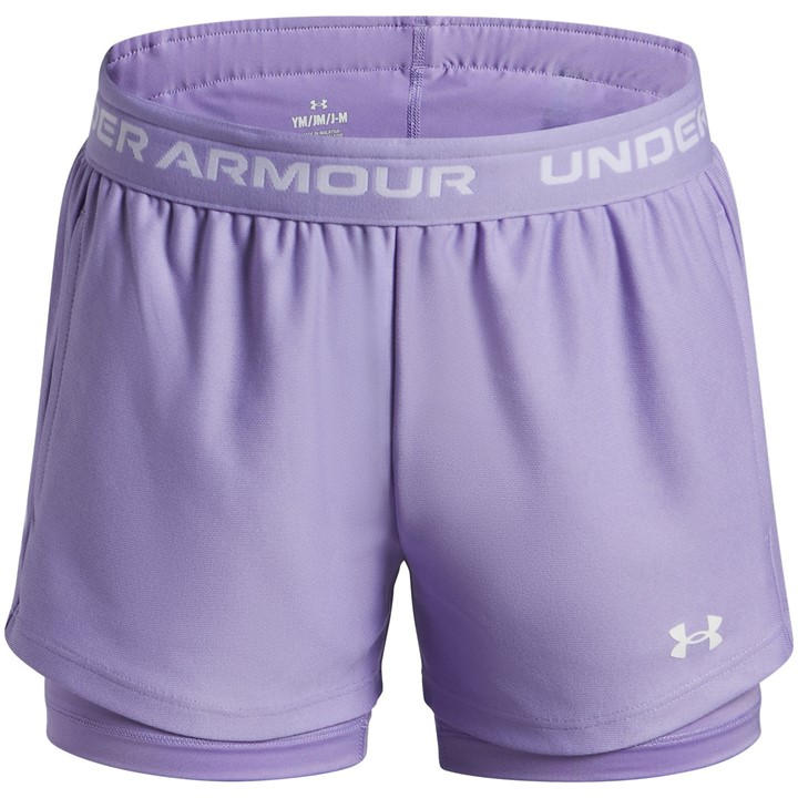 Under Armour Girls Purple Tech Performance Gym Shorts