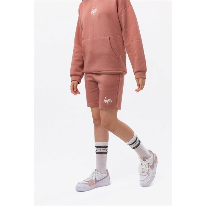 Hype  Kids Red ' Mauve Fleece Jogger Shorts in Size 5 - 6 Years, Sports Direct