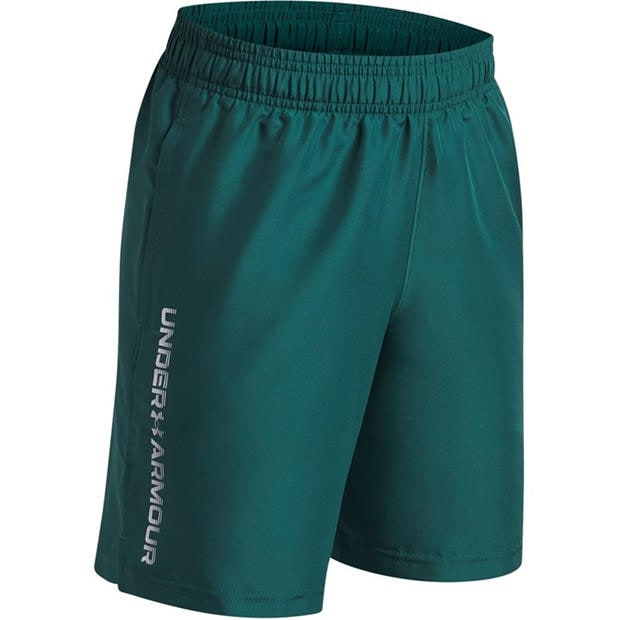 Green/White - Under Armour - UA Tech™ Woven Wordmark Shorts Boys