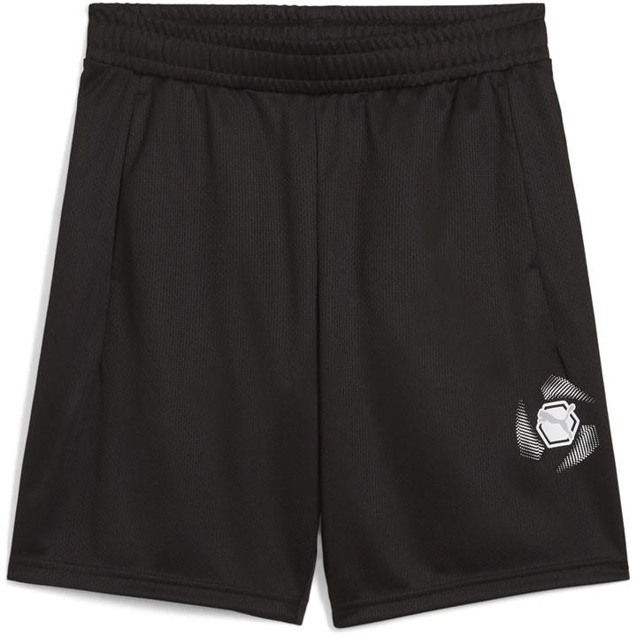 Puma  Kids Black ' Active Sports Graphic Performance Gym Shorts in Size 14 Years, Sports Direct