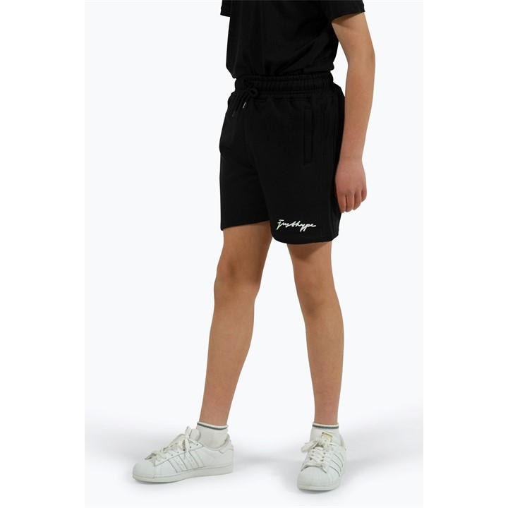 Hype Boys Scribble Fleece Jogger Shorts - Black - 3-4y - Image 2