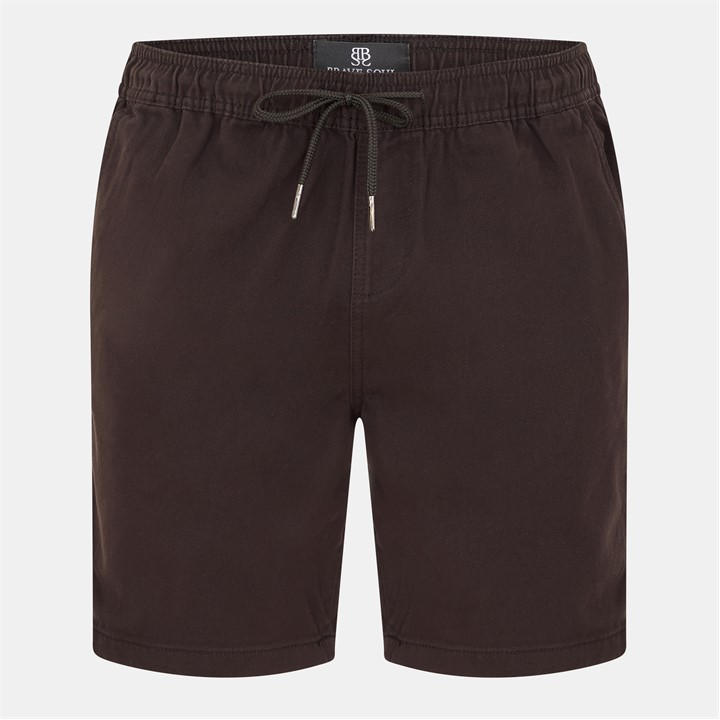 Brave Soul Men's Black Cotton Twill Chino Shorts in Size XL, Sports Direct