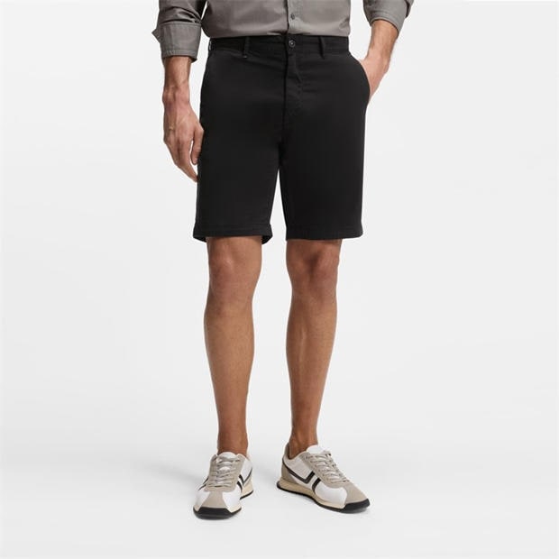Black 001 - Boss - Mens BOSS ORANGE Chino Slim Shorts