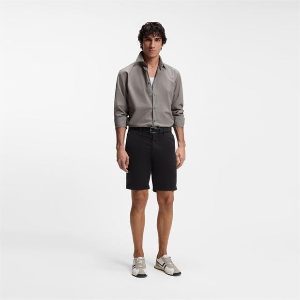 Black 001 - Boss - Mens BOSS ORANGE Chino Slim Shorts