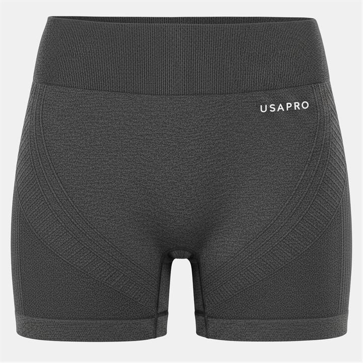 Usa Pro Girls Grey  Seamless Short in Size 9 - 10 Years, Sports Direct