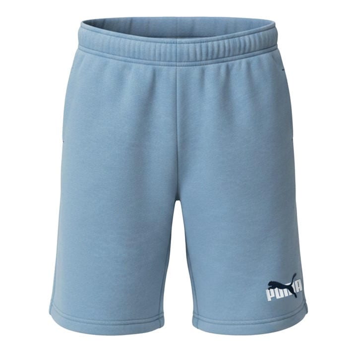 Puma Boys Blue Essentials Logo Fleece Shorts in Size 7 - 8 Years, Sports Direct