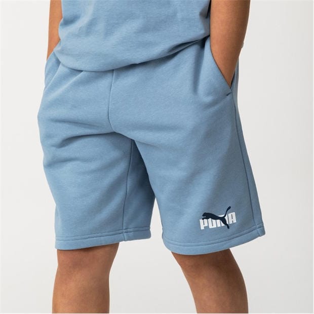 Blue - Puma - Essentials Logo Fleece Shorts Boys