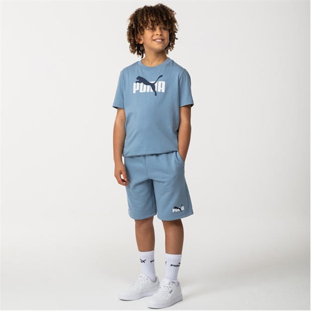 Blue - Puma - Essentials Logo Fleece Shorts Boys