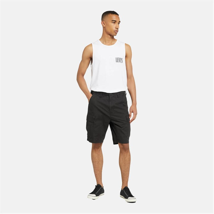 Levis Men's Black Carrier Meteorite Breathable Relaxed Fit Cargo Shorts in Size 34 R, Sports Direct