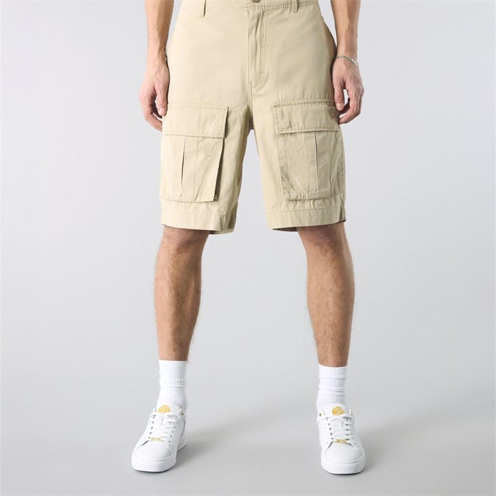 Pretty Green Men's Beige Brentwood Cargo Shorts Size 34
