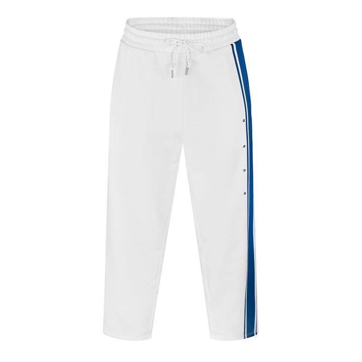 Hugo Men's White Open Hem Fleece Joggers in Size L, Sports Direct