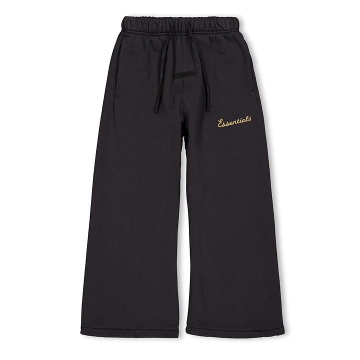 Fear Of God Essentials  Kids Black ' Open Hem Fleece Joggers in Size 8 - 9 Years, Sports Direct