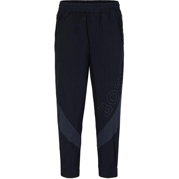 Boss Men' Blue Selon Closed Hem Fleece Joggers in Size S, Sports Direct