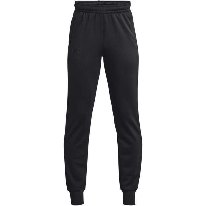 Under Armour Boys Black Ua Fleece Joggers Tracksuit Bottom in Size 9 - 10 Years, Sports Direct