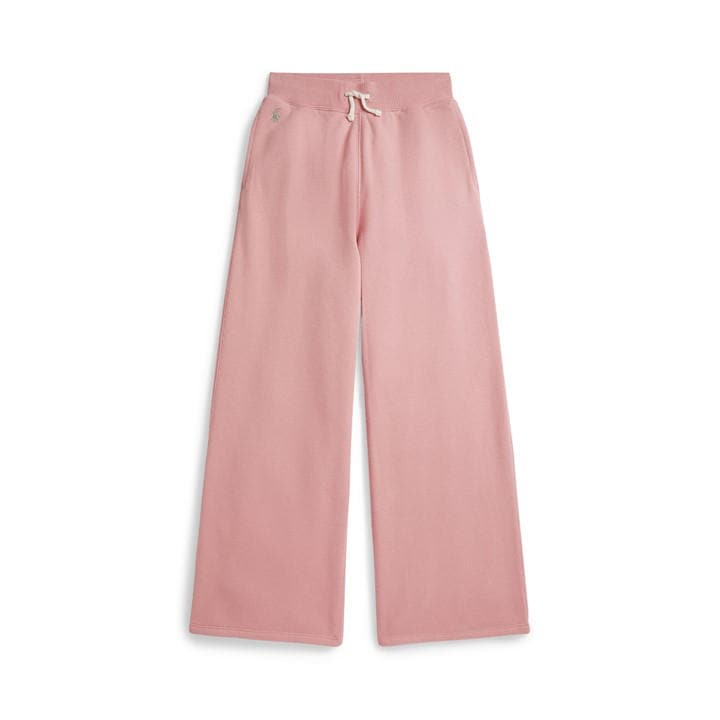 Polo Ralph Lauren Girls Pink Kids' Wide Jogger Open Hem Fleece Jogging Bottoms in Size 11 - 12 Years, Sports Direct