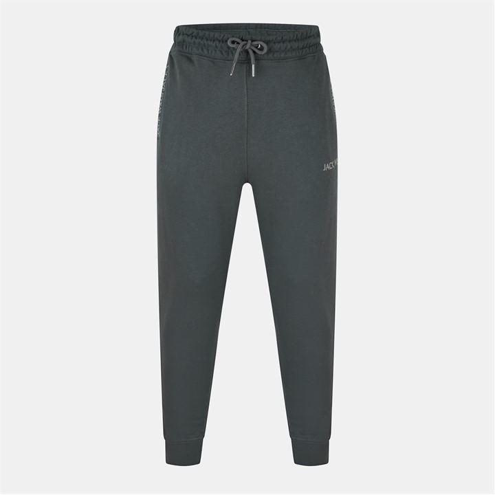 Jack Wills Men's Grey Jacquard Logo Joggers in Size L, Sports Direct