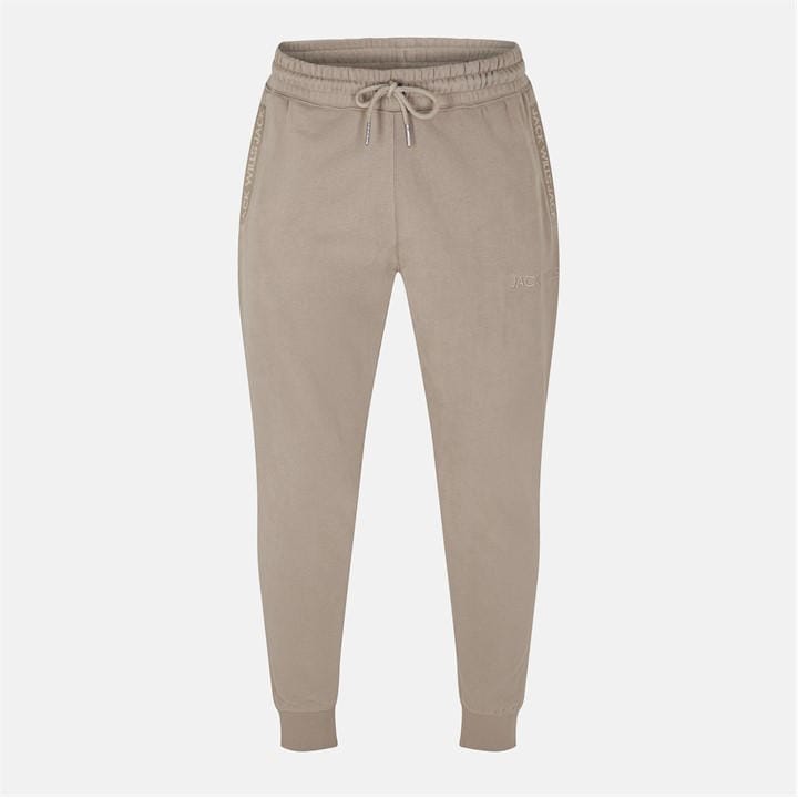 Jack Wills Men's Beige Jacquard Logo Joggers in Size M, Sports Direct
